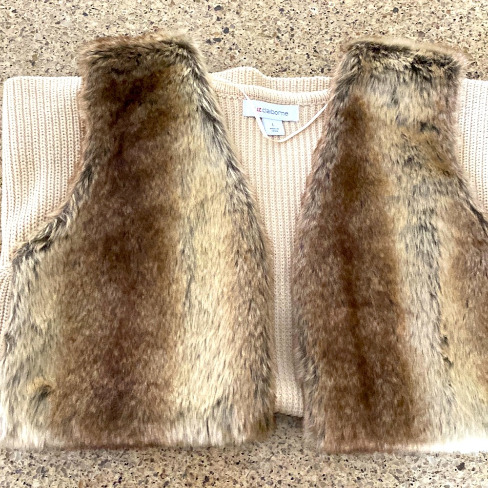 Liz Claiborne Fur Vest - Size L